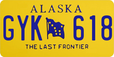 AK license plate GYK618