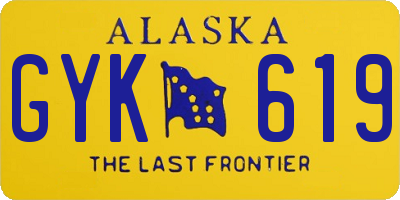 AK license plate GYK619