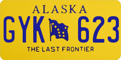AK license plate GYK623