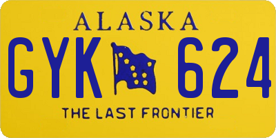 AK license plate GYK624