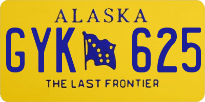 AK license plate GYK625