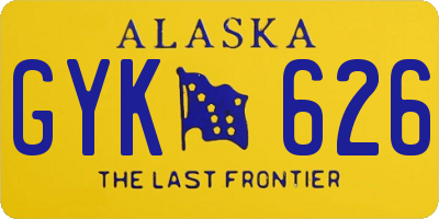 AK license plate GYK626