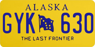AK license plate GYK630