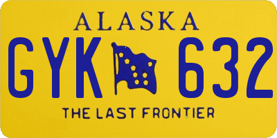 AK license plate GYK632