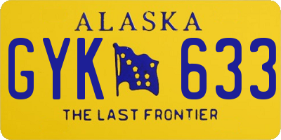 AK license plate GYK633