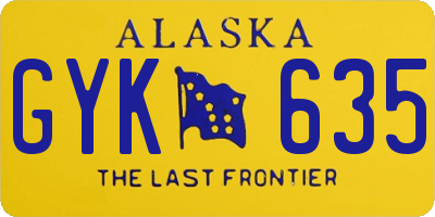 AK license plate GYK635