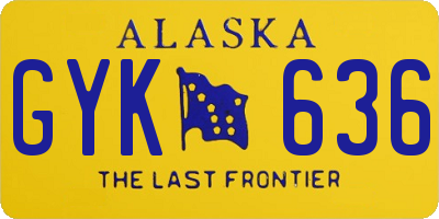 AK license plate GYK636