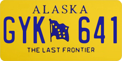 AK license plate GYK641