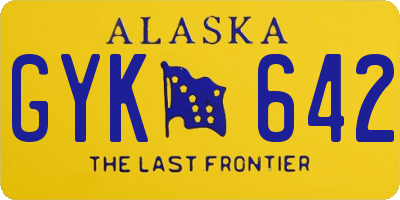 AK license plate GYK642