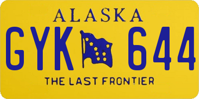 AK license plate GYK644