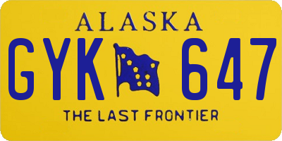 AK license plate GYK647