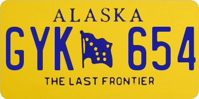 AK license plate GYK654