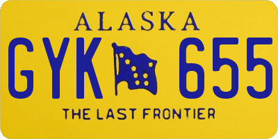 AK license plate GYK655
