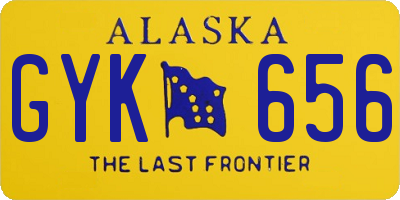 AK license plate GYK656