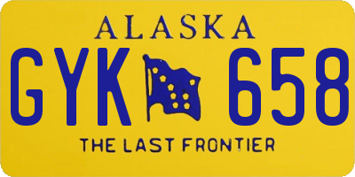AK license plate GYK658