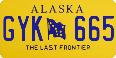 AK license plate GYK665