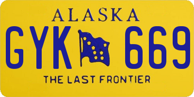 AK license plate GYK669