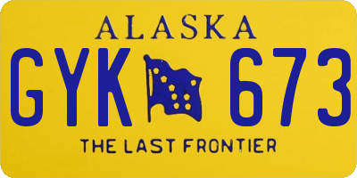 AK license plate GYK673
