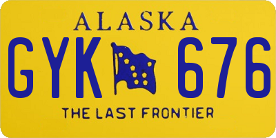 AK license plate GYK676