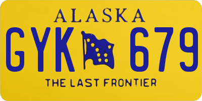AK license plate GYK679