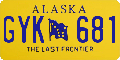 AK license plate GYK681