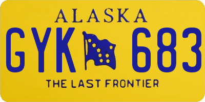 AK license plate GYK683