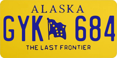 AK license plate GYK684