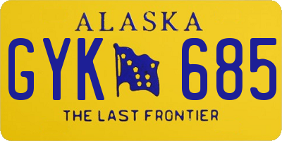 AK license plate GYK685