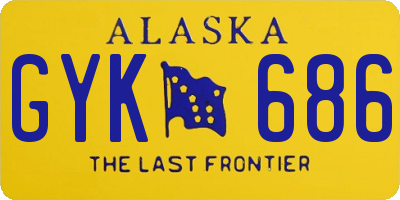 AK license plate GYK686
