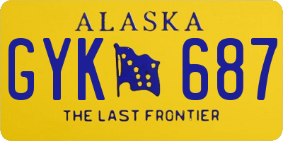 AK license plate GYK687