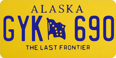 AK license plate GYK690