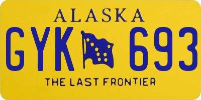 AK license plate GYK693