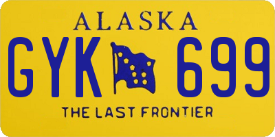 AK license plate GYK699