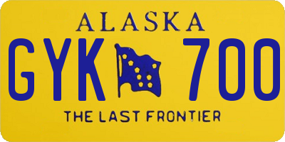 AK license plate GYK700