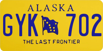 AK license plate GYK702