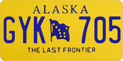 AK license plate GYK705