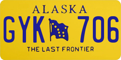 AK license plate GYK706