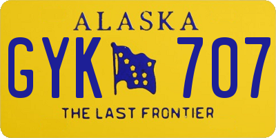 AK license plate GYK707