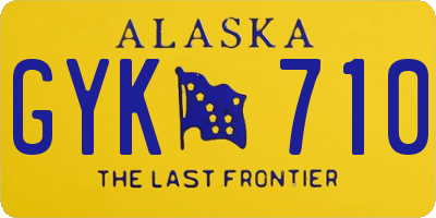 AK license plate GYK710