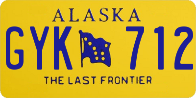 AK license plate GYK712