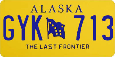 AK license plate GYK713