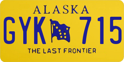 AK license plate GYK715
