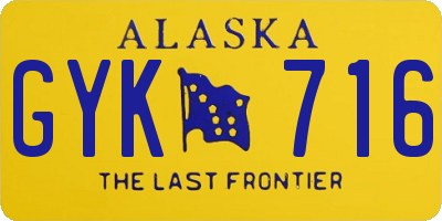 AK license plate GYK716