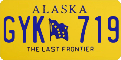 AK license plate GYK719