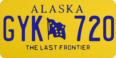 AK license plate GYK720