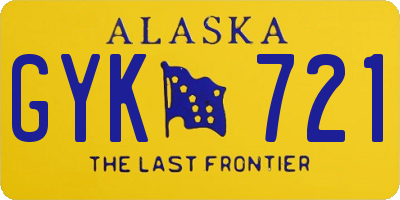 AK license plate GYK721