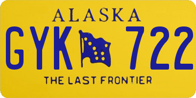 AK license plate GYK722