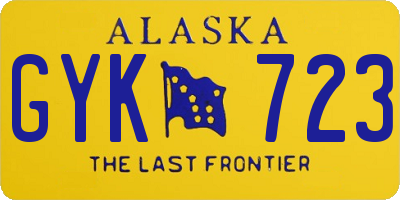 AK license plate GYK723