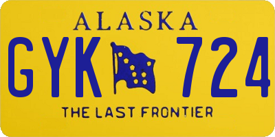 AK license plate GYK724