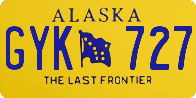 AK license plate GYK727